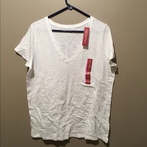 White V-neck tee from Target